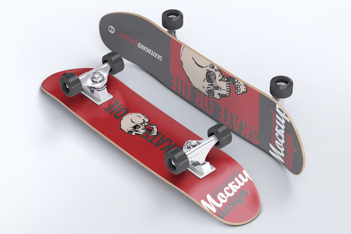 Skateboard Mock-Up, a Product Mockup by Se٧enStudio (Photo 5 of 8)