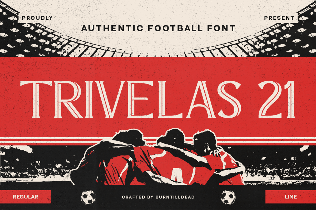 Trivelas 21, a Serif Font by Burntilldead (Photo 1 of 13)