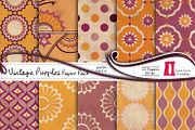 Vintage Purples Digital Papers, a Pattern Graphic by InkBite Designs (Thumbnail 1 of 4)