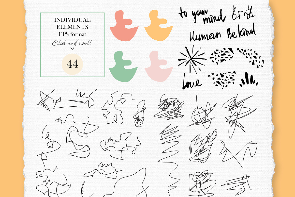 Retro Scribble Abstract pattern, a Pattern Graphic by AnnaTkachi (Photo 6 of 8)