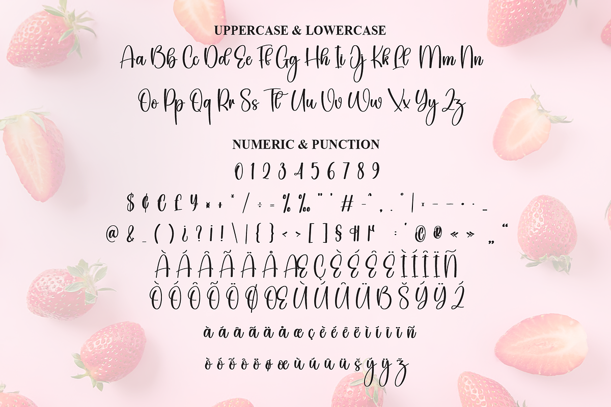 Strawberry | Script Font, a Handwritten Font by Scratchones (Photo 7 of 9)
