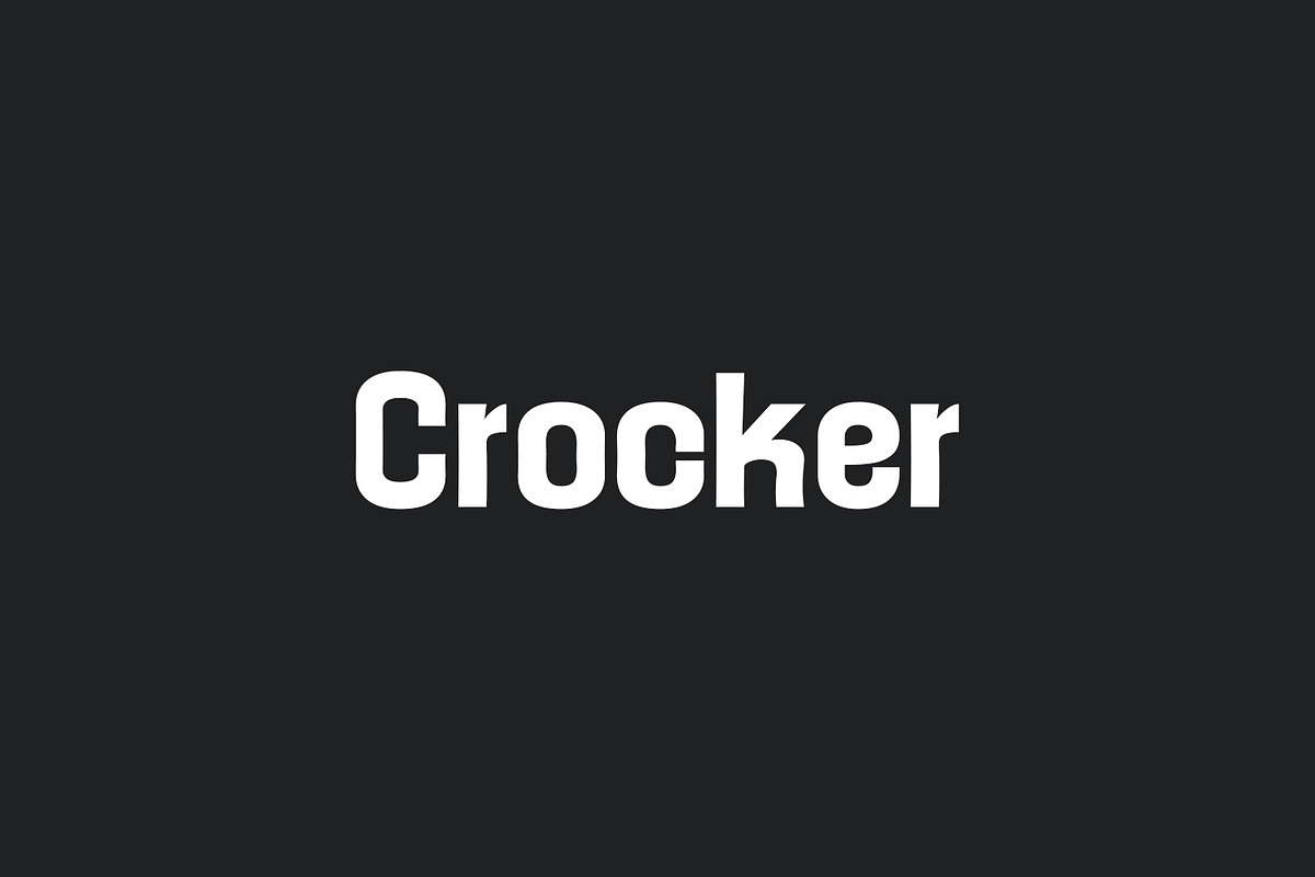 Crocker Display Typeface, a Sans Serif Font by Design Stag (Photo 1 of 9)