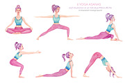 Watercolor Yoga Set, a Healthcare Illustration by Tabiti (Thumbnail 2 of 30)