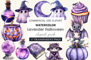 Lavender Halloween Clipart, a Work Illustration by cherrydesign (Thumbnail 1 of 4)