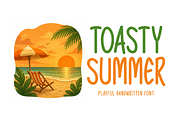 Toasty Summer Typeface, a Handwritten Font by Seemly Fonts (Thumbnail 1 of 5)