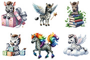 Cute Zebra Sublimation Clipart, an Illustration by DreamArtGraphic (Thumbnail 3 of 4)