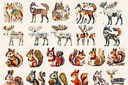 SCANDINAVIAN FOLK WOODLAND CLIPART, an Animal Illustration by Daring Digies (Thumbnail 2 of 8)