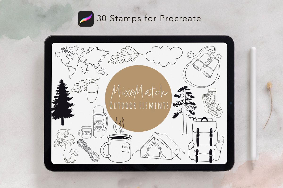 Mix & Match Outdoor Stamps, a Brush Add-On by Mari_Caliart (Photo 1 of 10)