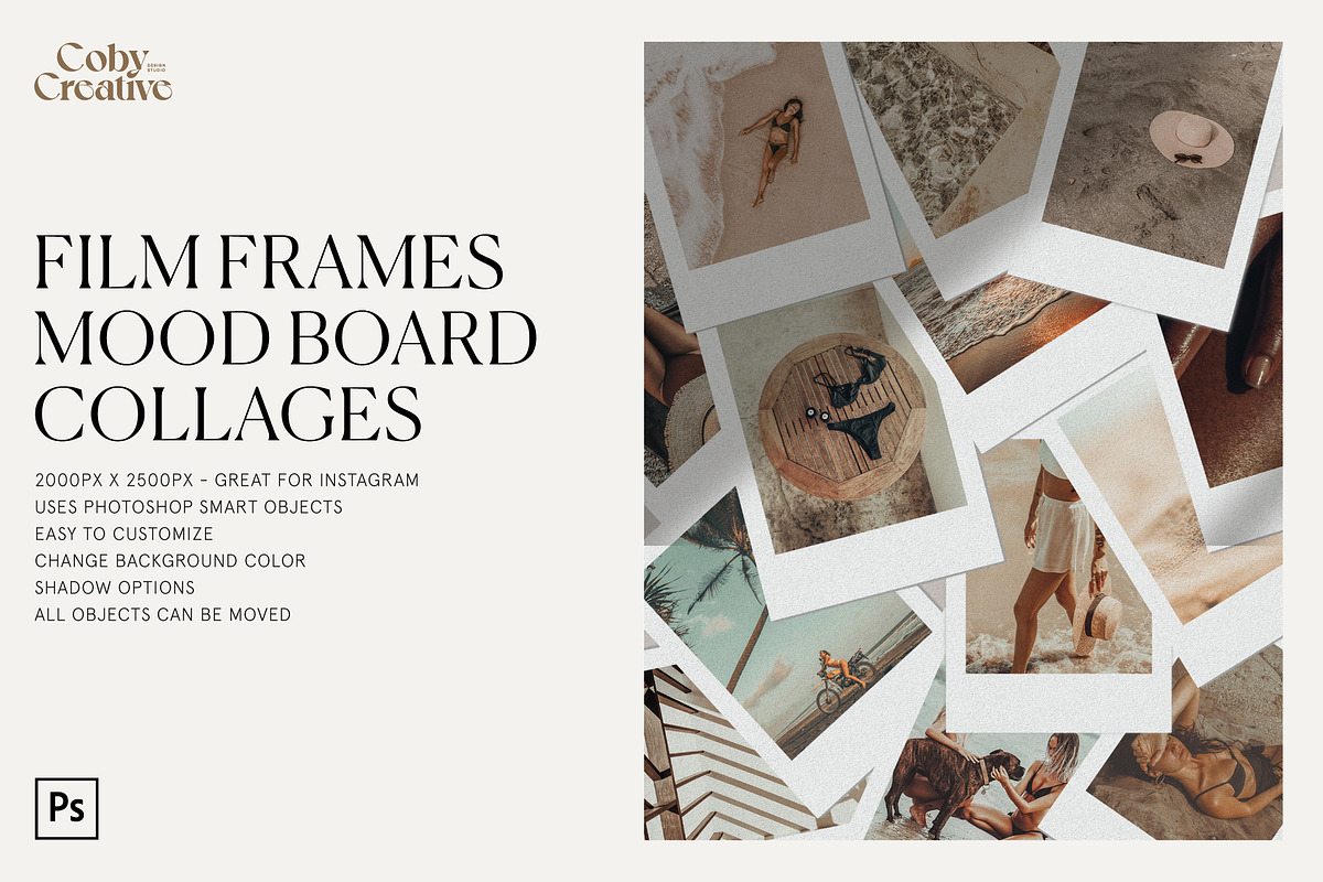 Film Frames Collage Mood Boards, a Mockup by 89 Golden Blvd (Photo 1 of 4)