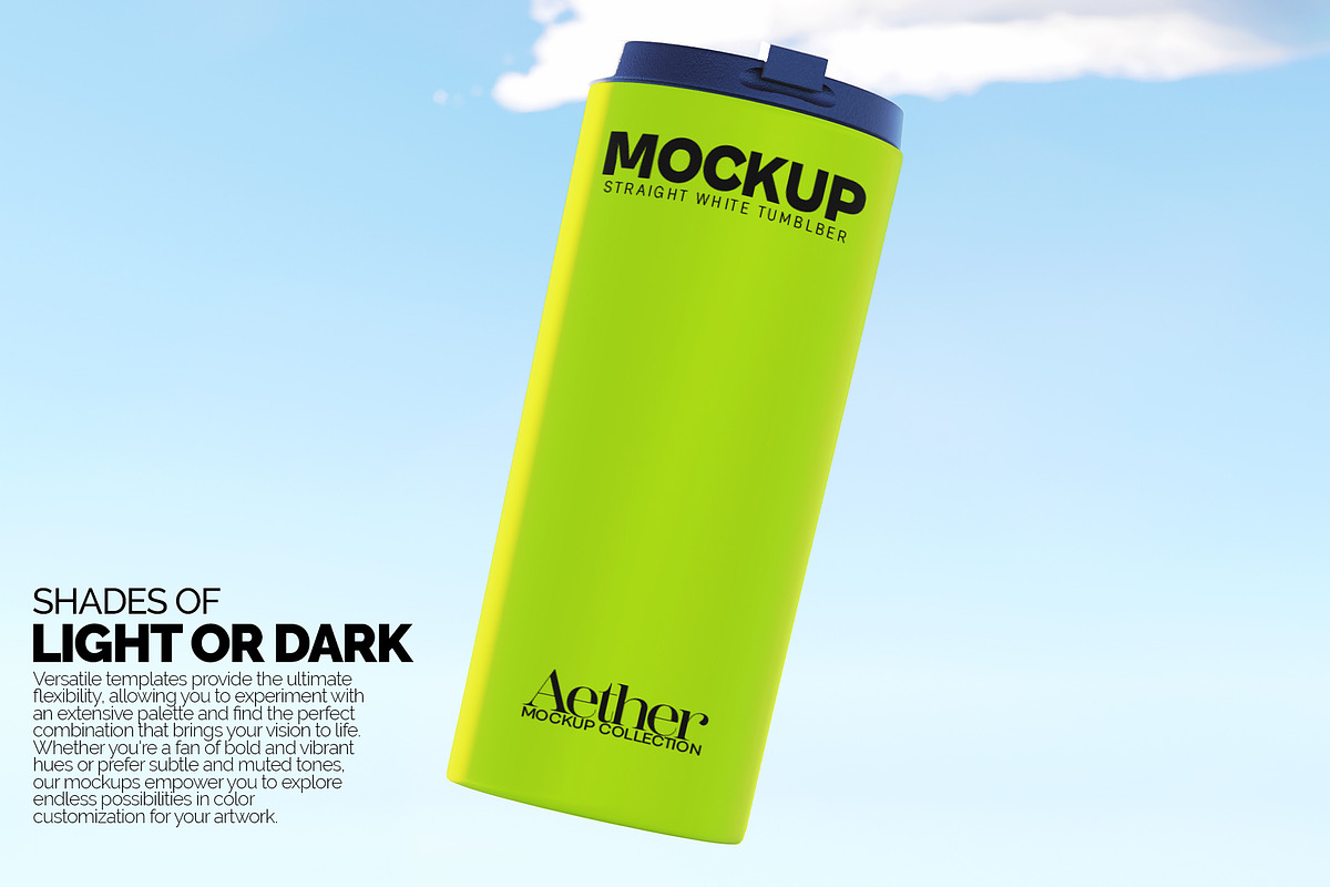 Straight White Tumbler Mockup Bundle, a Cups & Container Mockup by Banana Mockups (Photo 2 of 6)