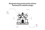 75 Tibet Doodles, an Outline Icon by Prosymbols (Thumbnail 4 of 8)
