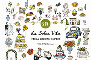 Italian Wedding Clipart, an Illustration by OZartRoom (Thumbnail 1 of 14)