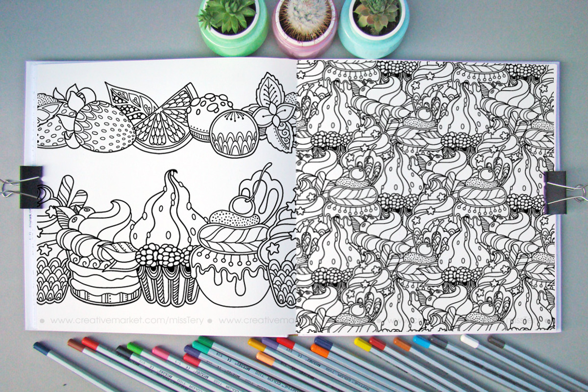 Dessert. Graphic illustrations set, a Decorative Illustration by Color and Decor (Photo 6 of 7)