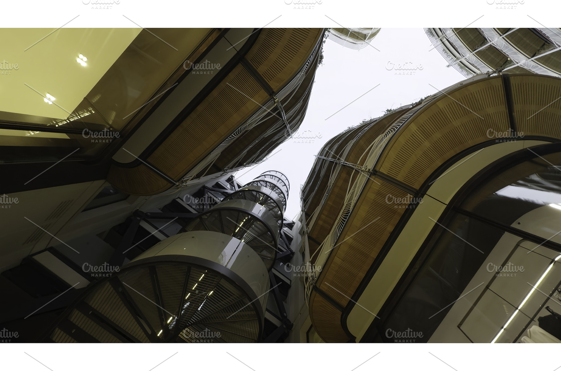 Modern architecture spiral staircase, an Abstract Photo by Media Whale Stock