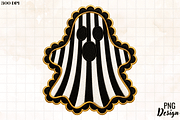 Striped Ghost PNG Shirt Design, an Object Graphic by Cut File (Thumbnail 3 of 3)