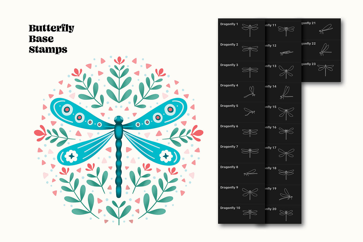 Dragonfly Creator for Procreate, a Brush Add-On by Pencil Twist (Photo 8 of 11)