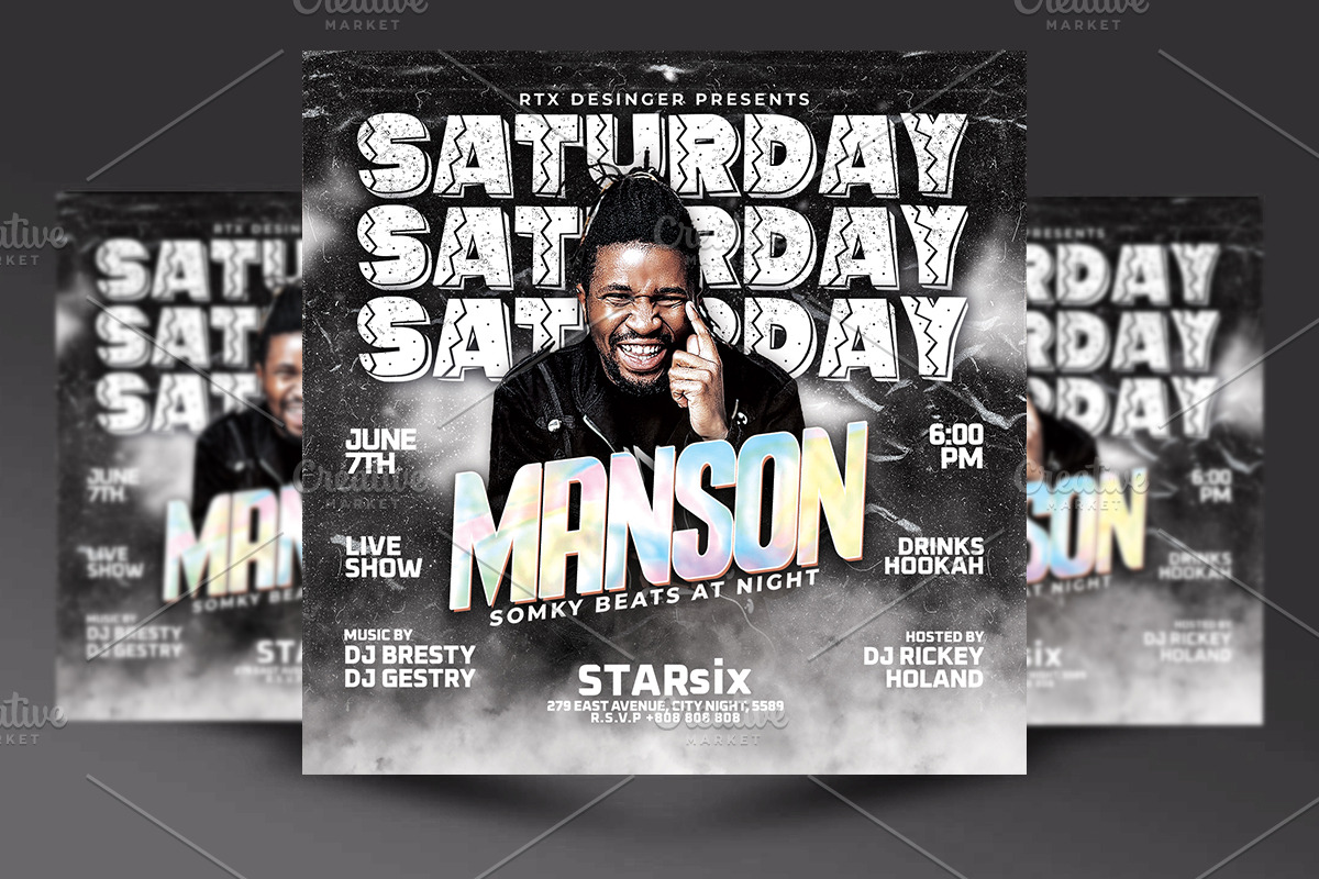 Artist DJ Flyer, a Flyer Template by RTXdesinger99 (Photo 1 of 3)