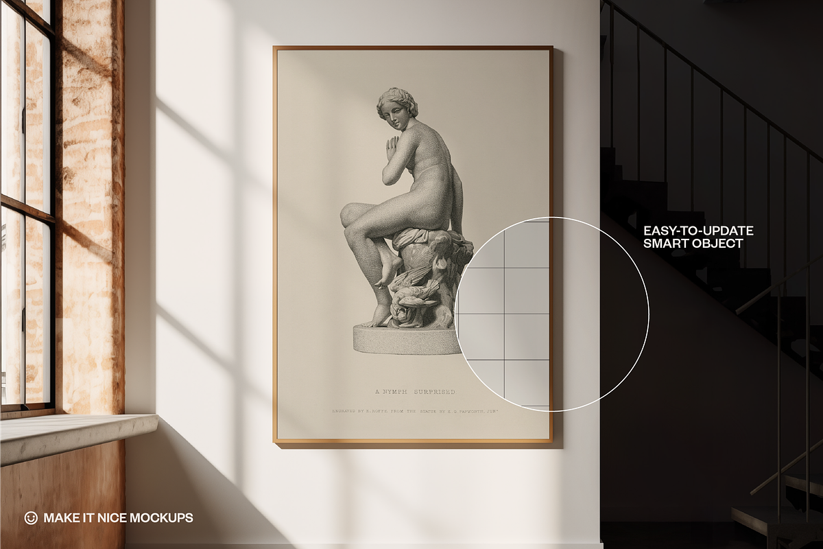 The Loft Scene Frame Mockup, a Poster Template by makeitnicemockups (Photo 5 of 9)