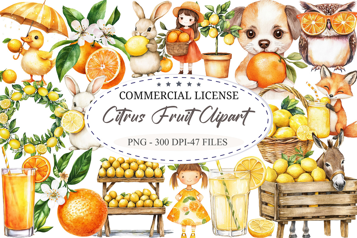 Citrus Fruit Clipart, an Illustration by designcity5 (Photo 1 of 5)