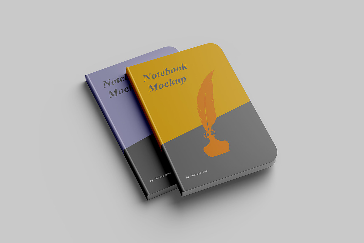 Notebook Mockup - 6 views, a Product Mockup by Illusiongraphic (Photo 6 of 20)