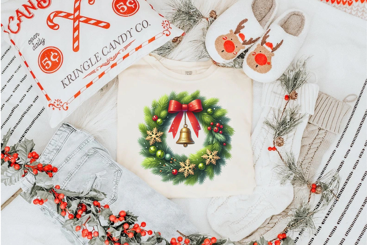 Grass Wreath Christmas Sublimation, an Illustration by CreationArt (Photo 4 of 6)