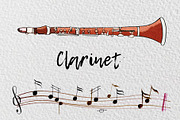 Musical instruments set, an Illustration by MiraBell (Thumbnail 5 of 6)