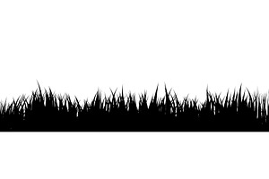 Meadow silhouette with grass, plants, an Object Illustration by 32pixels