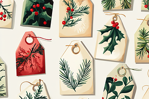 Holiday Gift Tag Pattern