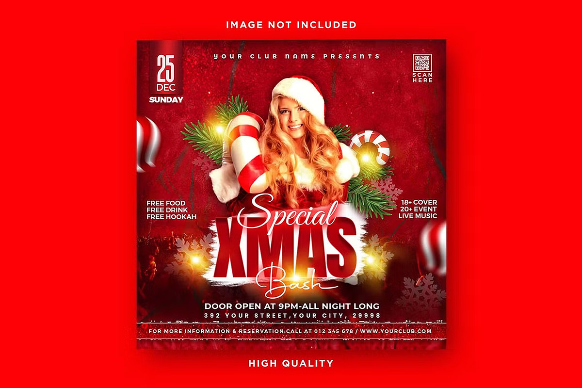Christmas Flyer Template, a Print Template by Mockupfit (Photo 9 of 9)