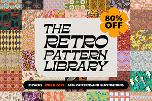 Retro Pattern Library 80% OFF