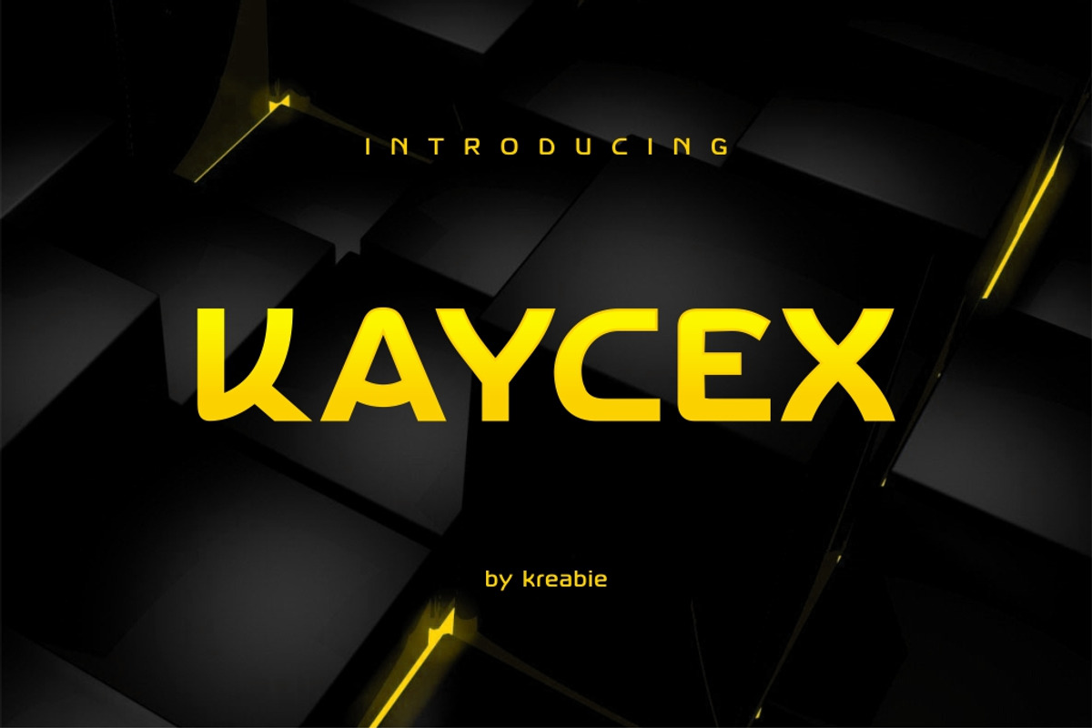 KAYCEX FONT, a Sans Serif Font by Kreabie (Photo 1 of 5)