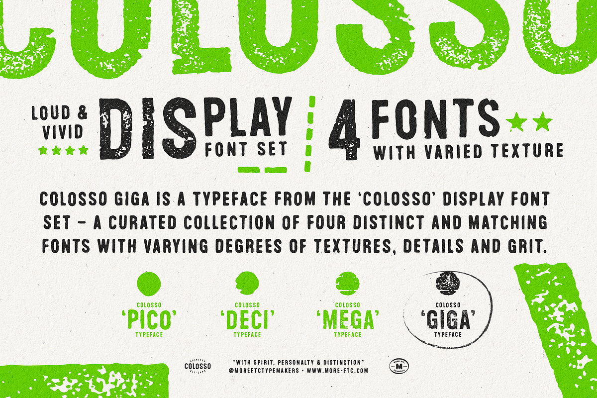 Colosso Giga Display Font, a Sans Serif Font by More Etc. Studios (Photo 13 of 14)