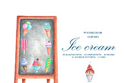Ice cream watercolor set., a Food Illustration by SabinaWatercolorArt (Thumbnail 14 of 17)