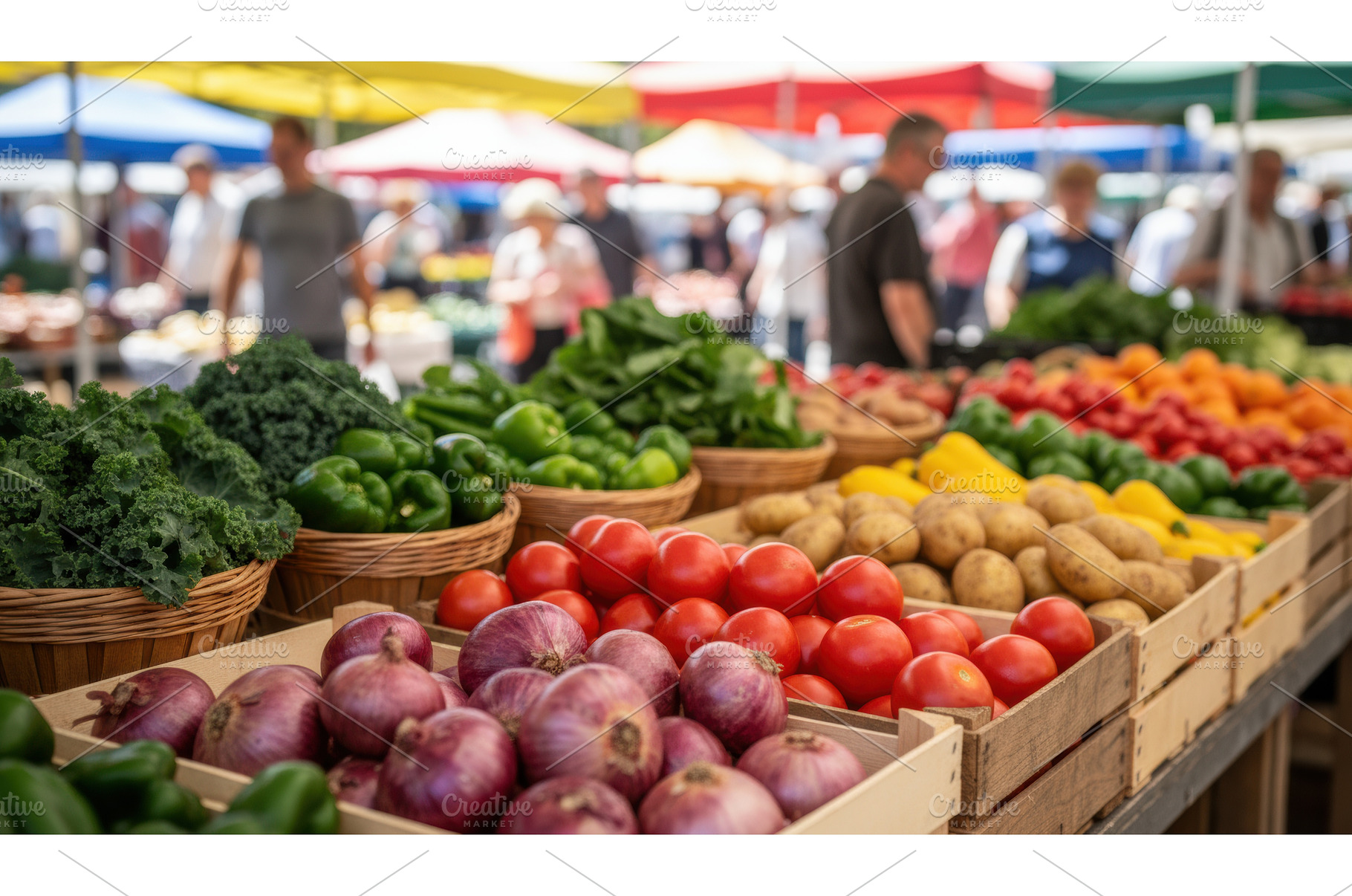 Colorful, abundant display of fresh, a Food & Drink Photo by Igor Tichonow