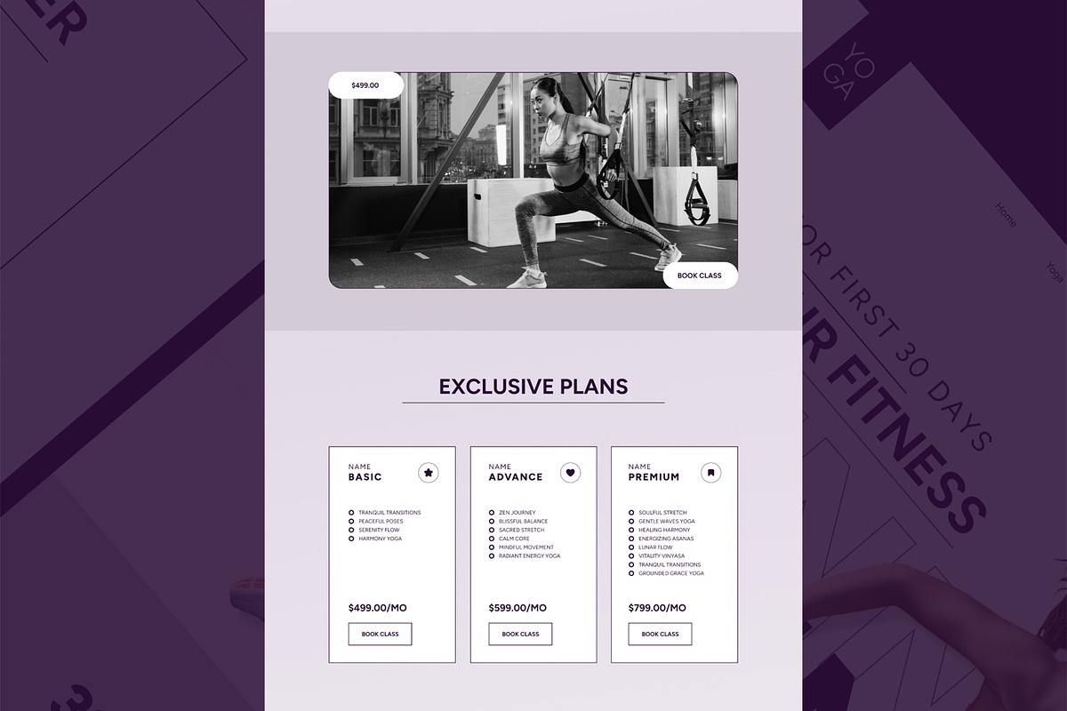 Fitness Landing Page Template, an UI Kit Template by CreativeShaper (Photo 4 of 6)