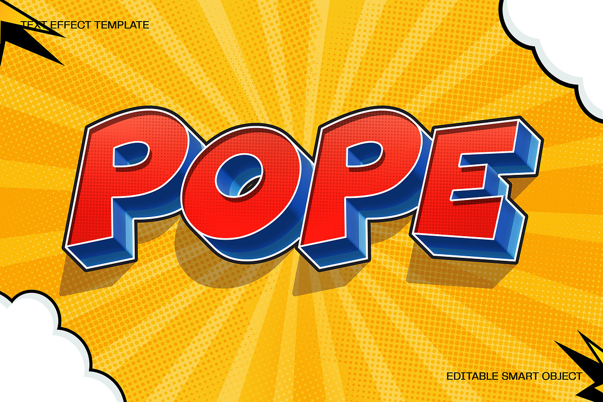 Pope Cartoon Text Effect, a Layer Style Add-On by dokudokunomi