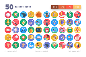 50 Baseball Icons