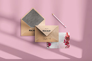 Envelope and Card Mockup 6 PSD files, a Merchandise Mockup by GraphicVil (Thumbnail 7 of 9)