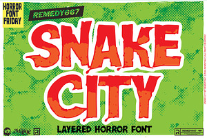Snake City - Layered Font