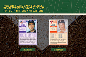 1990's Pro Baseball Card Templates