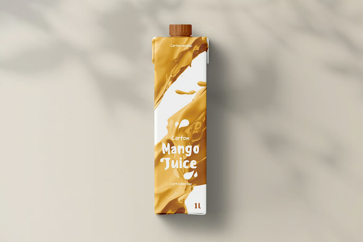 Juice Carton Mock-up, a Packaging Mockup by zippypixelstudio (Photo 5 of 14)