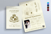 Passport Wedding Invitation Template, an Invitation Template by BrandPacks (Thumbnail 1 of 4)