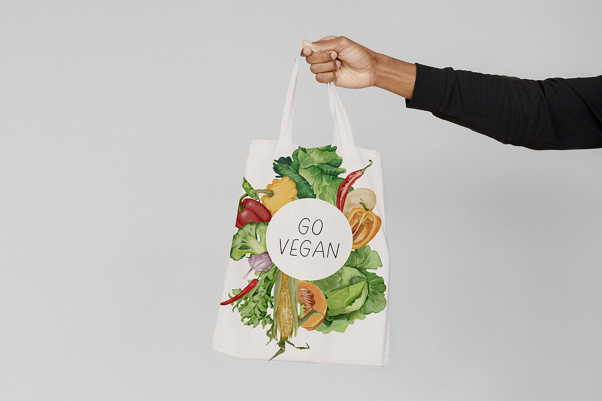 VEGAN FOOD watercolor set, a Food Illustration by Yuliia Lashevska (Photo 4 of 14)