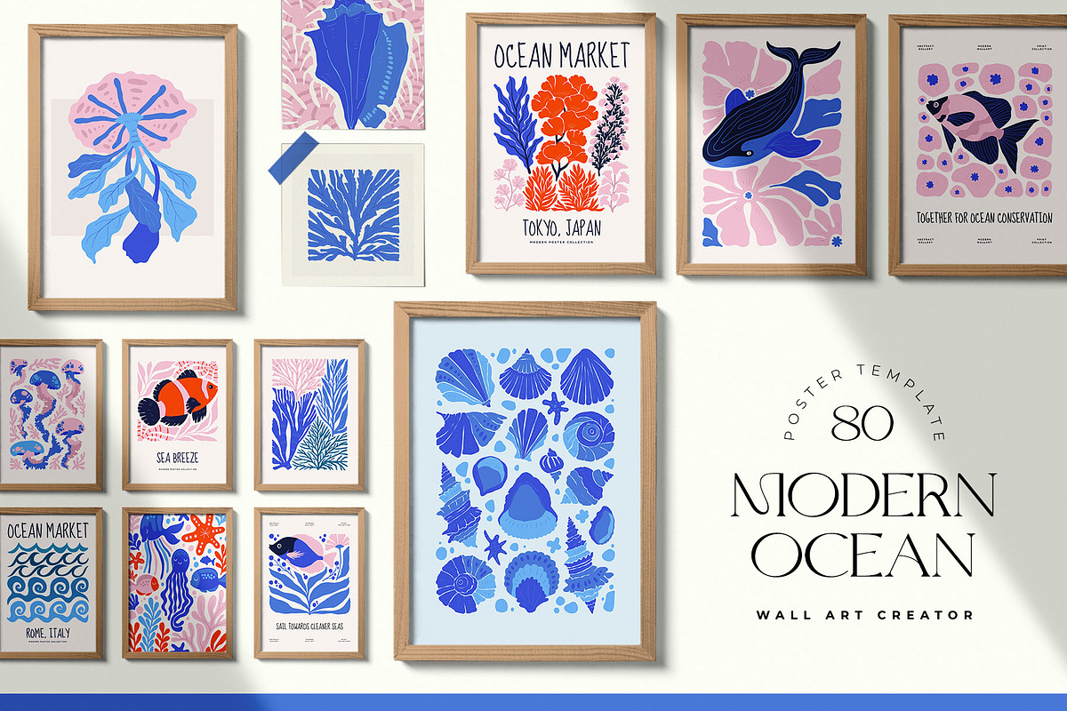 Modern Ocean | Wall Art Creatot, an Object Graphic by Leleka.Store (Photo 1 of 20)
