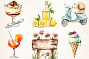 Italian Summer Clipart, an Illustration by Libby Wishes (Thumbnail 6 of 7)