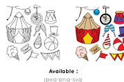 Doodles circus, a Background Graphic by bungamustia (Thumbnail 1 of 2)