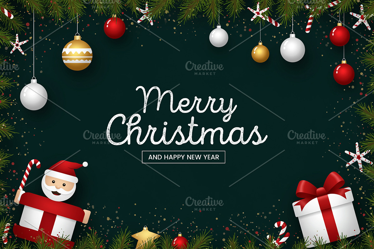 Template Merry Christmas & New Year