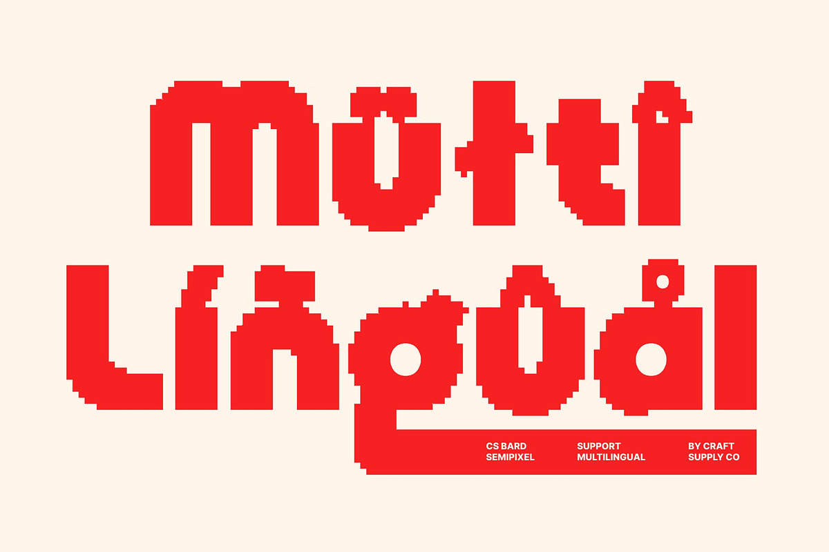 CS Bard Semipixel, a Sans Serif Font by Craft Supply Co. (Photo 7 of 8)