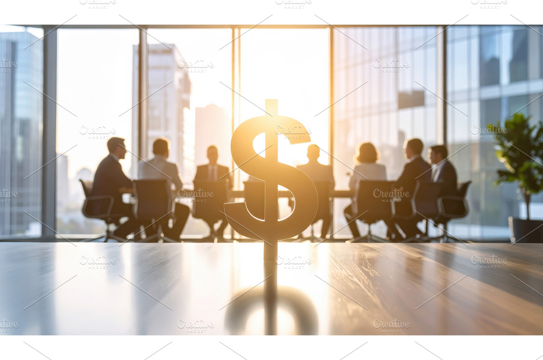 Silhouetted business people in, a Business Photo by Igor Tichonow