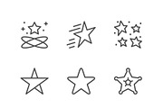 Set line icons of star, an Outline Icon by motorama (Thumbnail 1 of 2)
